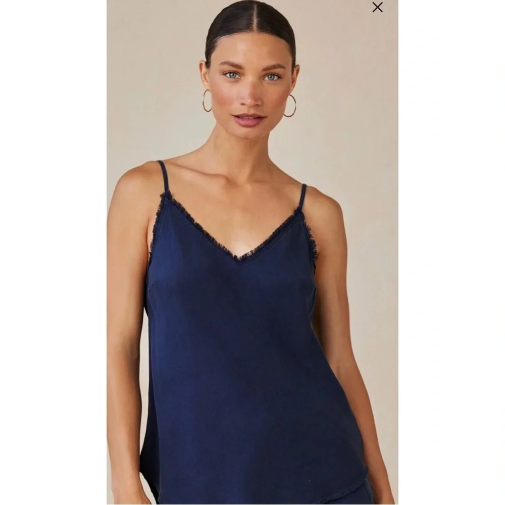 Bella Dahl Frayed Tencel Cami Endless Sea